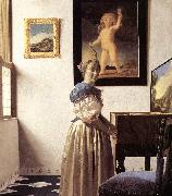 VERMEER VAN DELFT, Jan Lady Standing at a Virginal er USA oil painting artist